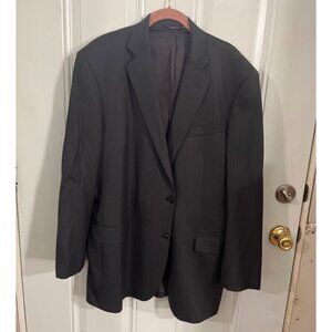 Brooks Bros Saxon dark gray two button wool suit jacket size 44L